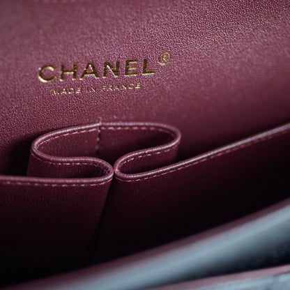 Chanel Medium/Large Caviar Double Classic Flap Black Microchipped