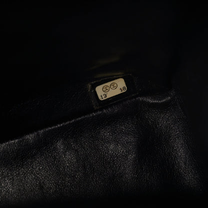 Chanel  Maxi single Flap Quilted Caviar Black