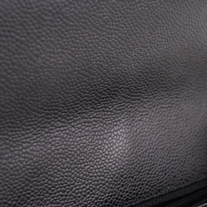 Chanel  Maxi single Flap Quilted Caviar Black