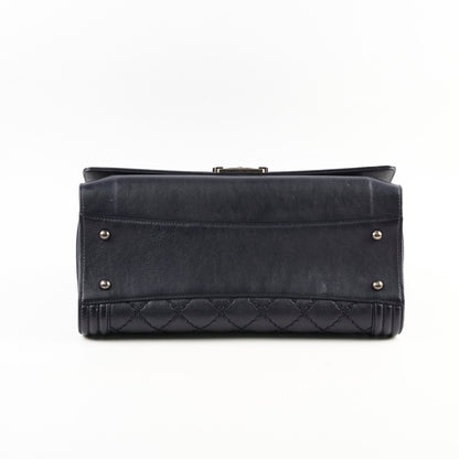 Chanel Boy 2-way Chain Tote Bag Navy