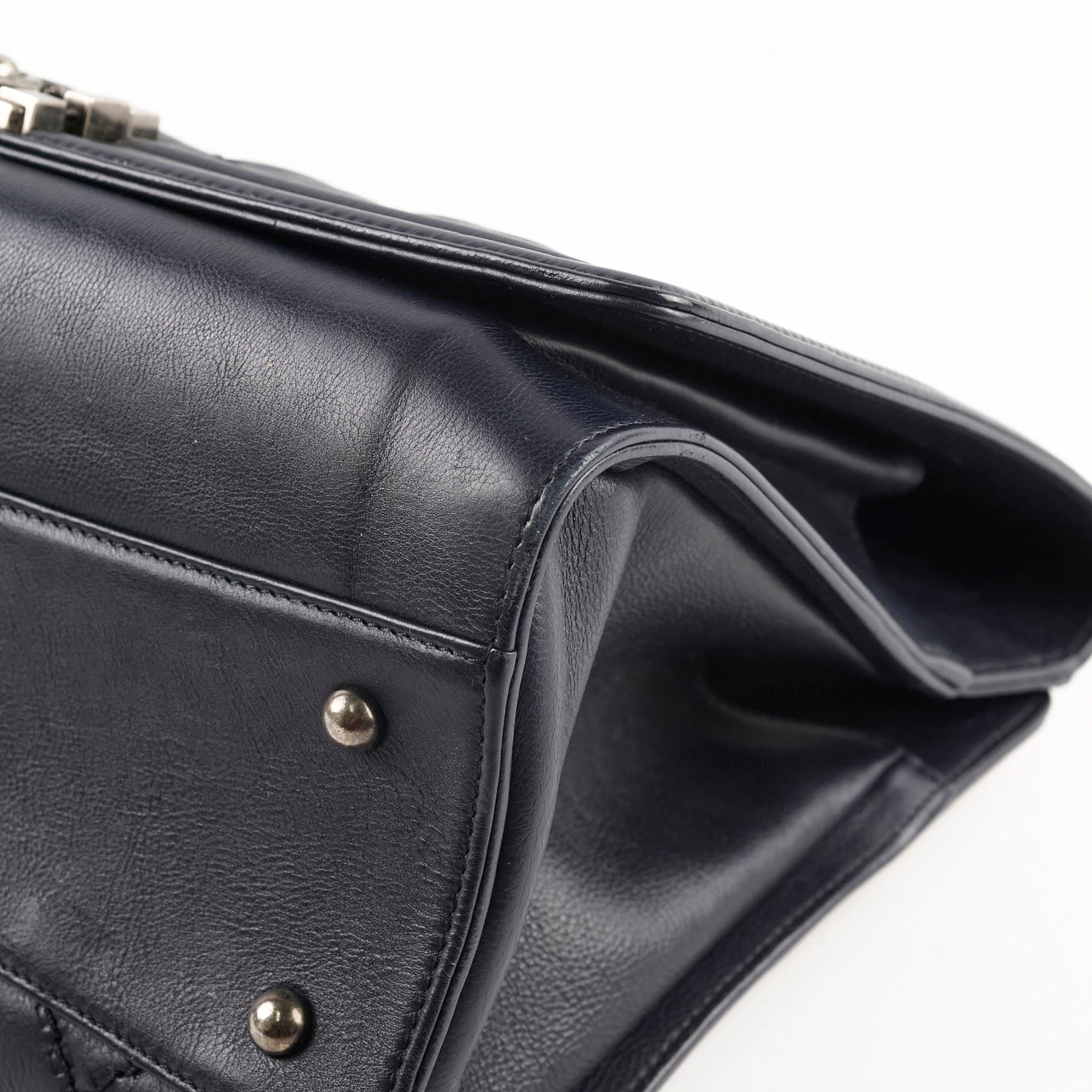 Chanel Boy 2-way Chain Tote Bag Navy