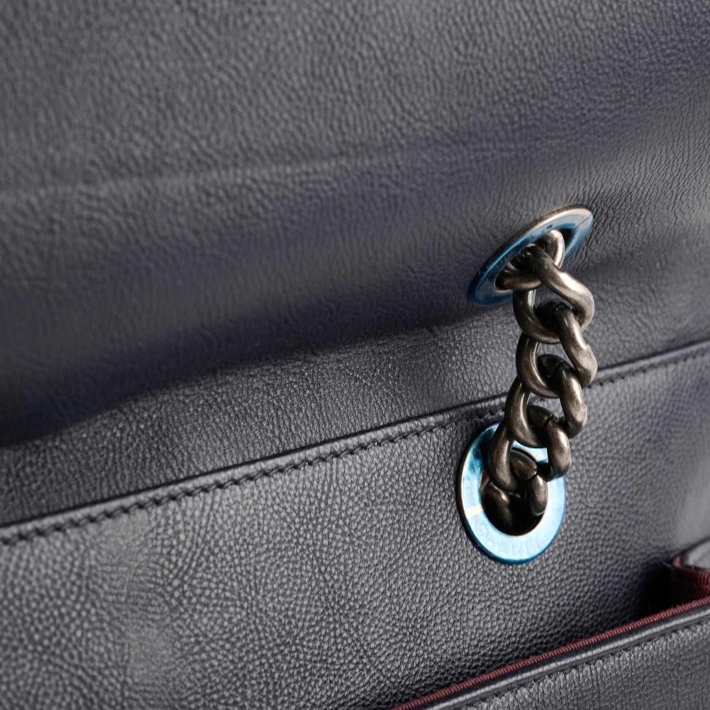 Chanel Boy 2-way Chain Tote Bag Navy