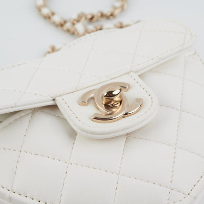 Chanel Mini Heart Bag White
