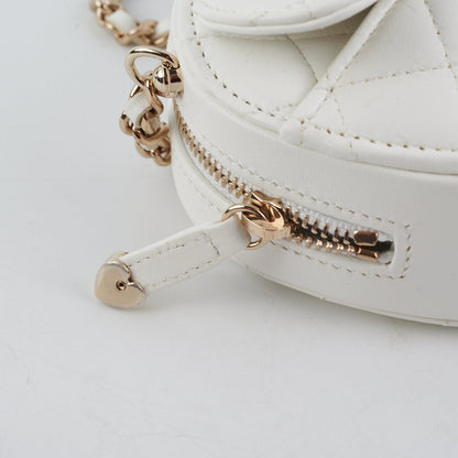 Chanel Mini Heart Bag White