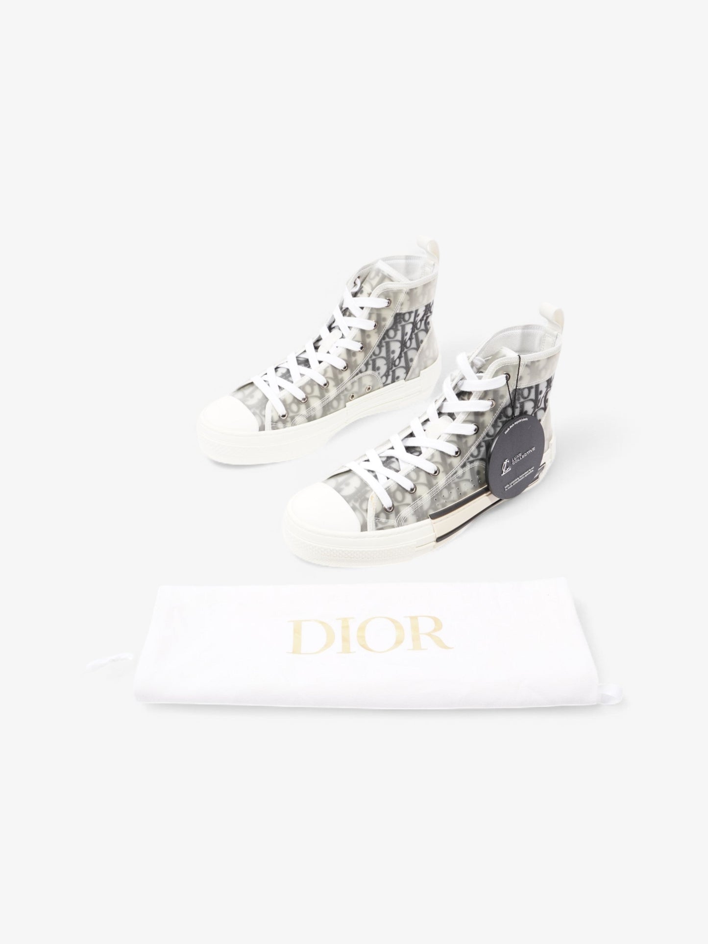 Christian Dior B23 White  / Grey Oblique Rubber EU 42 UK 8