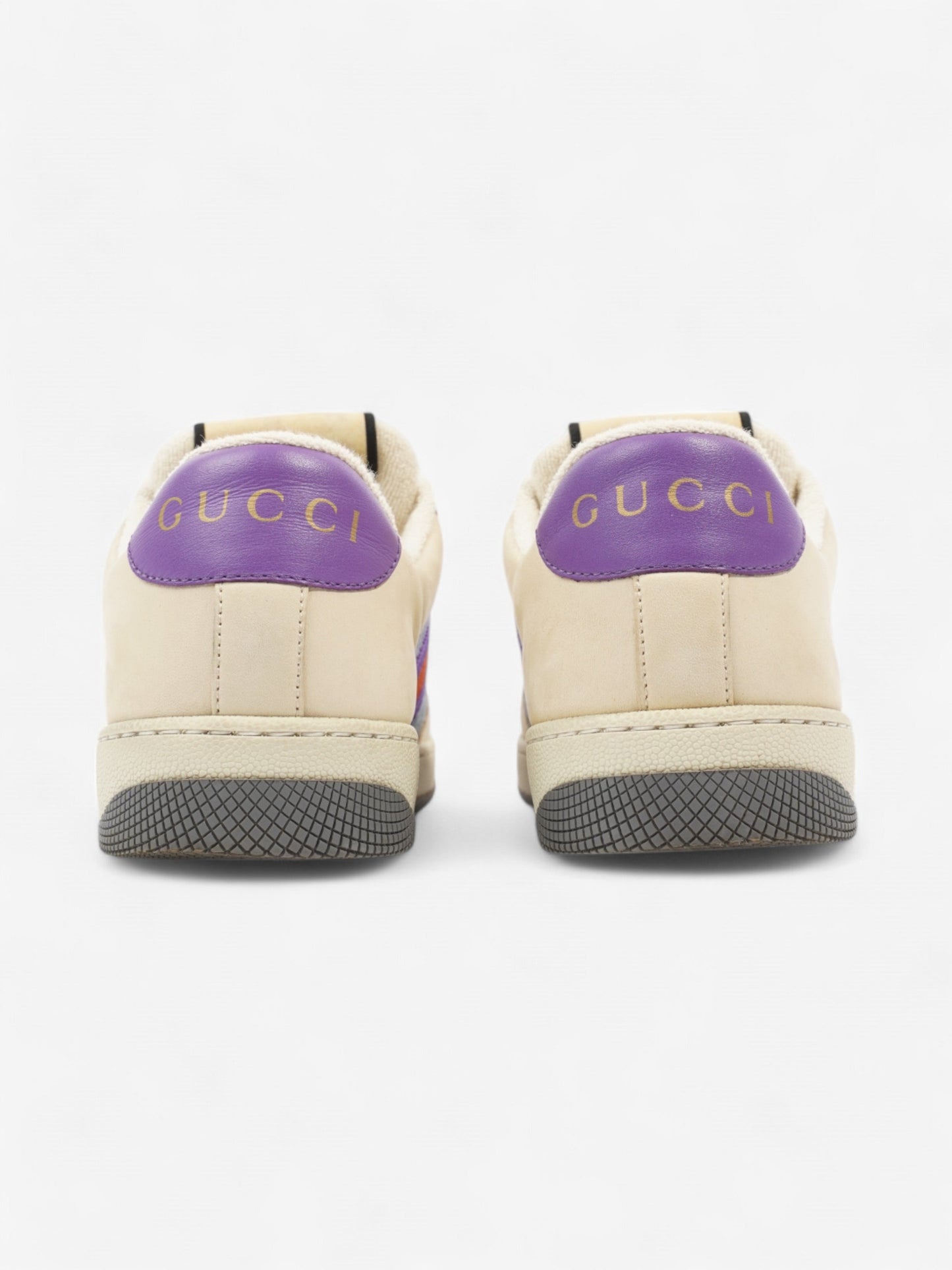 Gucci Screener Sneakers Beige  / Blue / Purple Canvas EU 38.5 UK 5.5