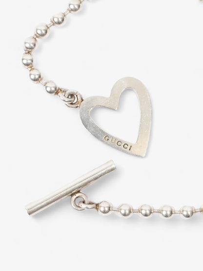 Gucci Heart Toggle Bracelet Silver Silver Sterling 17