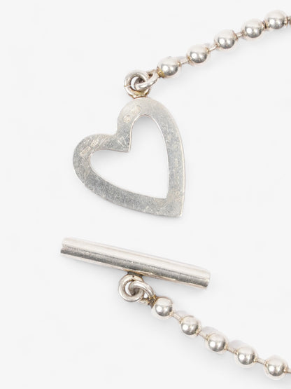 Gucci Heart Toggle Bracelet Silver Silver Sterling 17