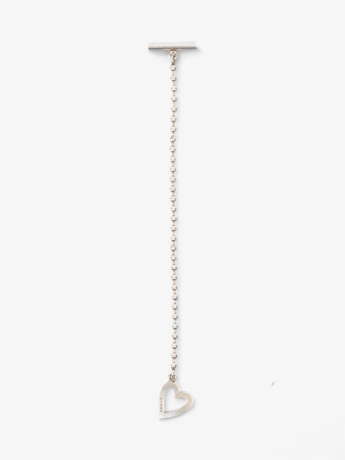 Gucci Heart Toggle Bracelet Silver Silver Sterling 17