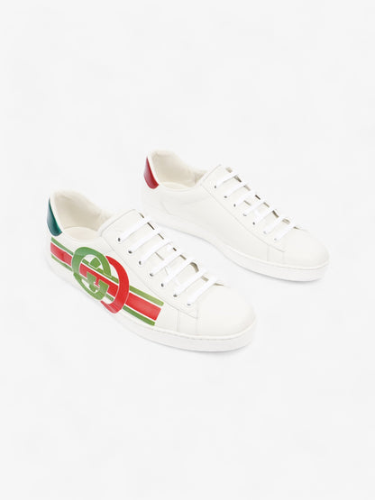 Gucci Ace GG Stripe Sneakers White  / Red / Green Leather EU 45 UK 11