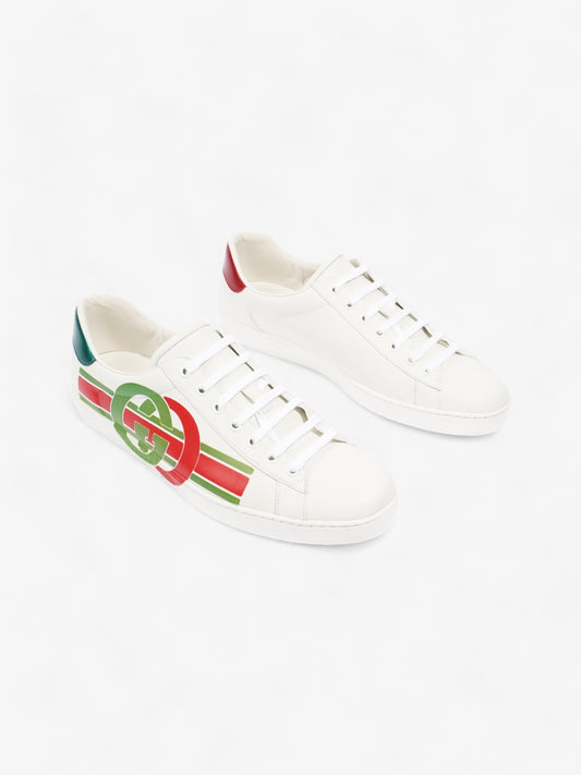 Gucci Ace GG Stripe Sneakers White  / Red / Green Leather EU 45 UK 11