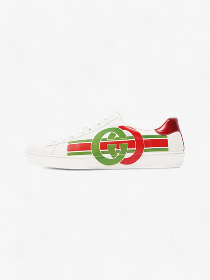 Gucci Ace GG Stripe Sneakers White  / Red / Green Leather EU 45 UK 11