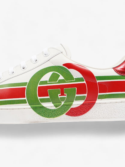 Gucci Ace GG Stripe Sneakers White  / Red / Green Leather EU 45 UK 11