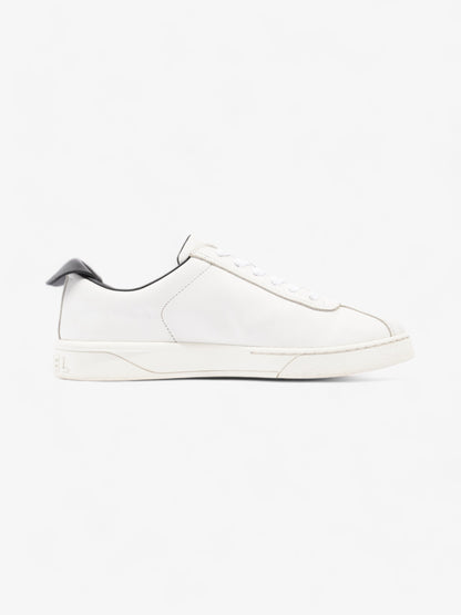 Chanel CC Logo Sneakers  White / Black Leather EU 38 UK 5