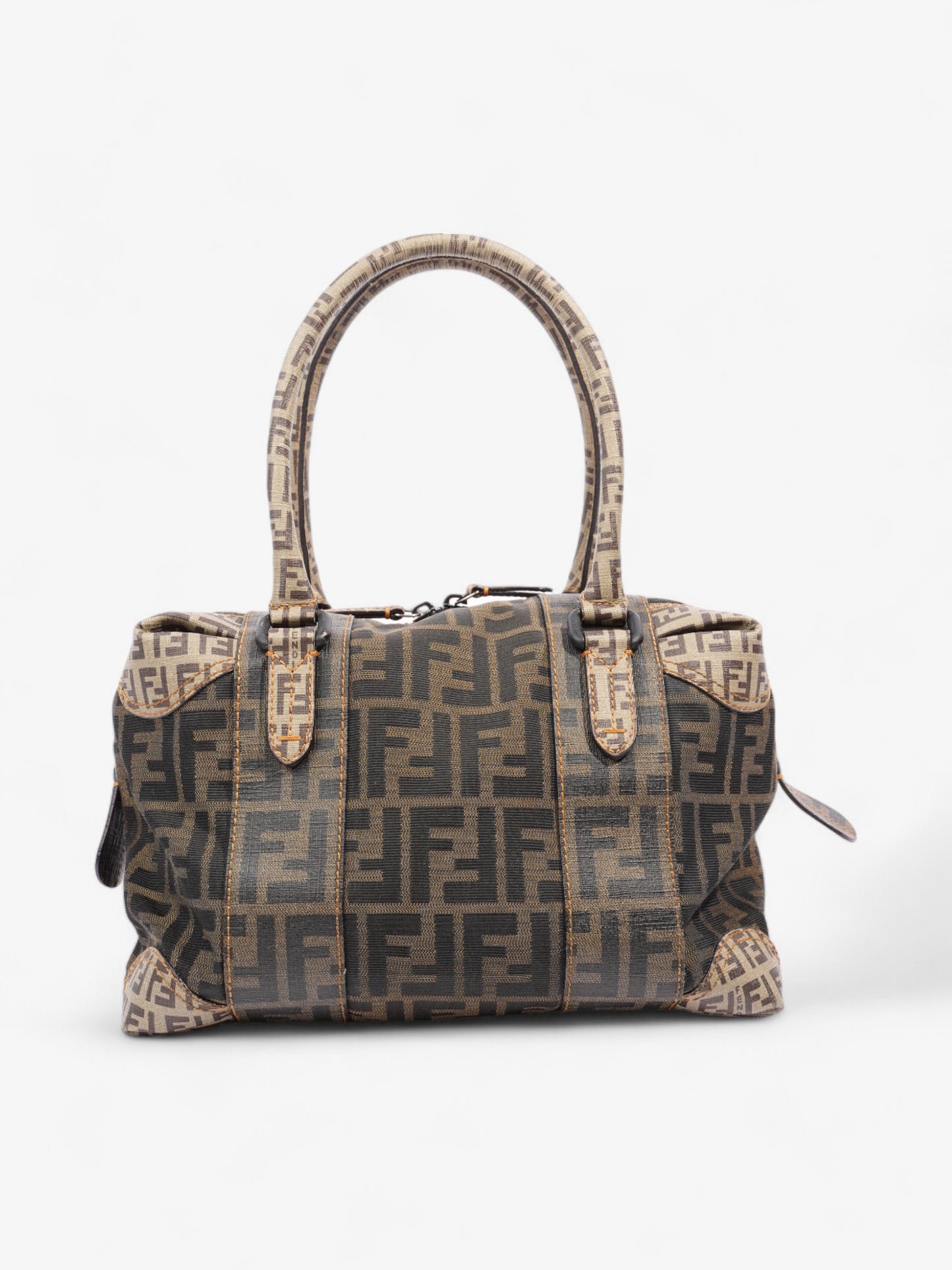 Fendi Boston Brown Zucca Canvas