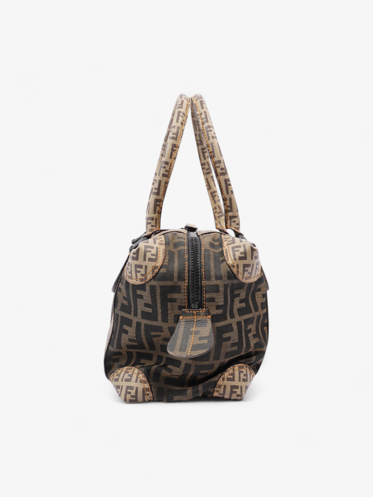 Fendi Boston Brown Zucca Canvas