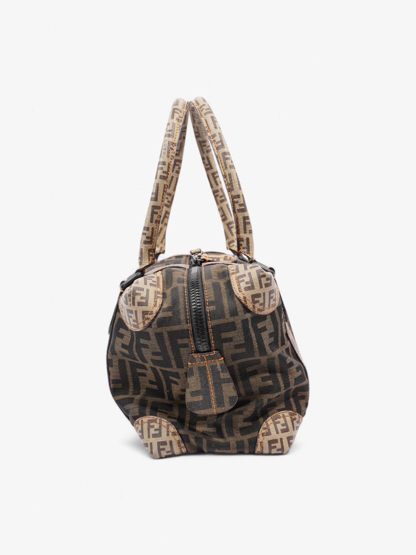 Fendi Boston Brown Zucca Canvas