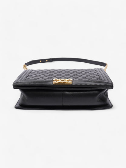 Chanel Boy Bag Black Lambskin Leather New Medium
