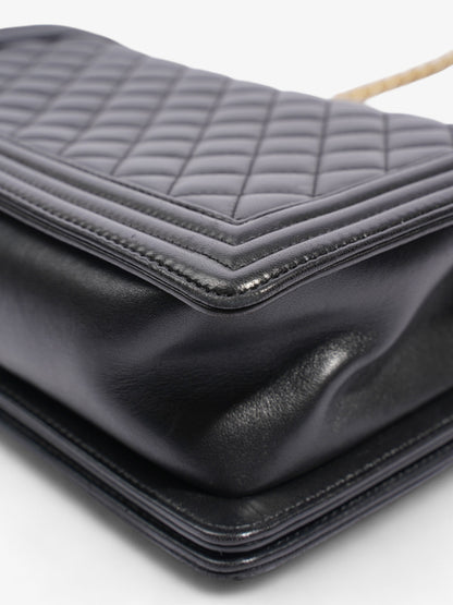 Chanel Boy Bag Black Lambskin Leather New Medium