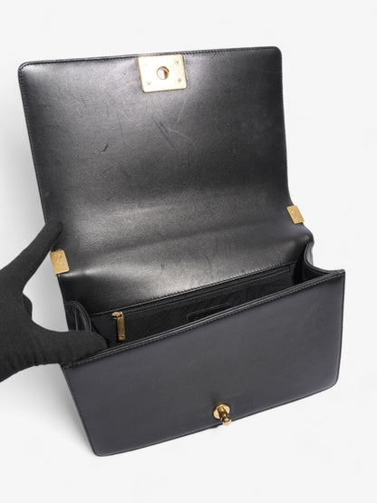 Chanel Boy Bag Black Lambskin Leather New Medium