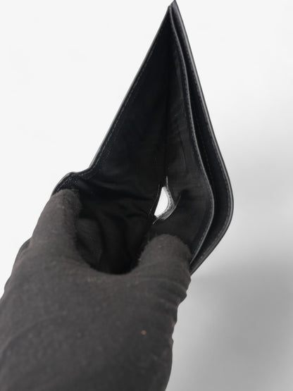 Saint Laurent Cassandre Logo Wallet Black Leather