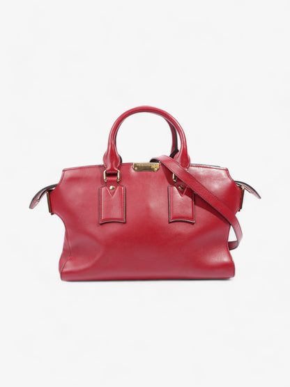 Burberry Clifton Red Calfskin Leather Medium
