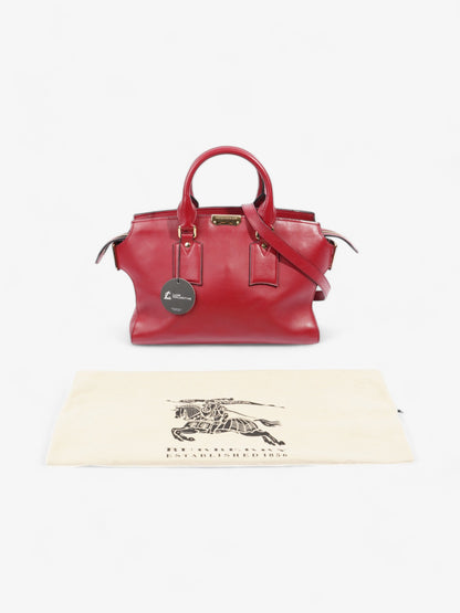 Burberry Clifton Red Calfskin Leather Medium