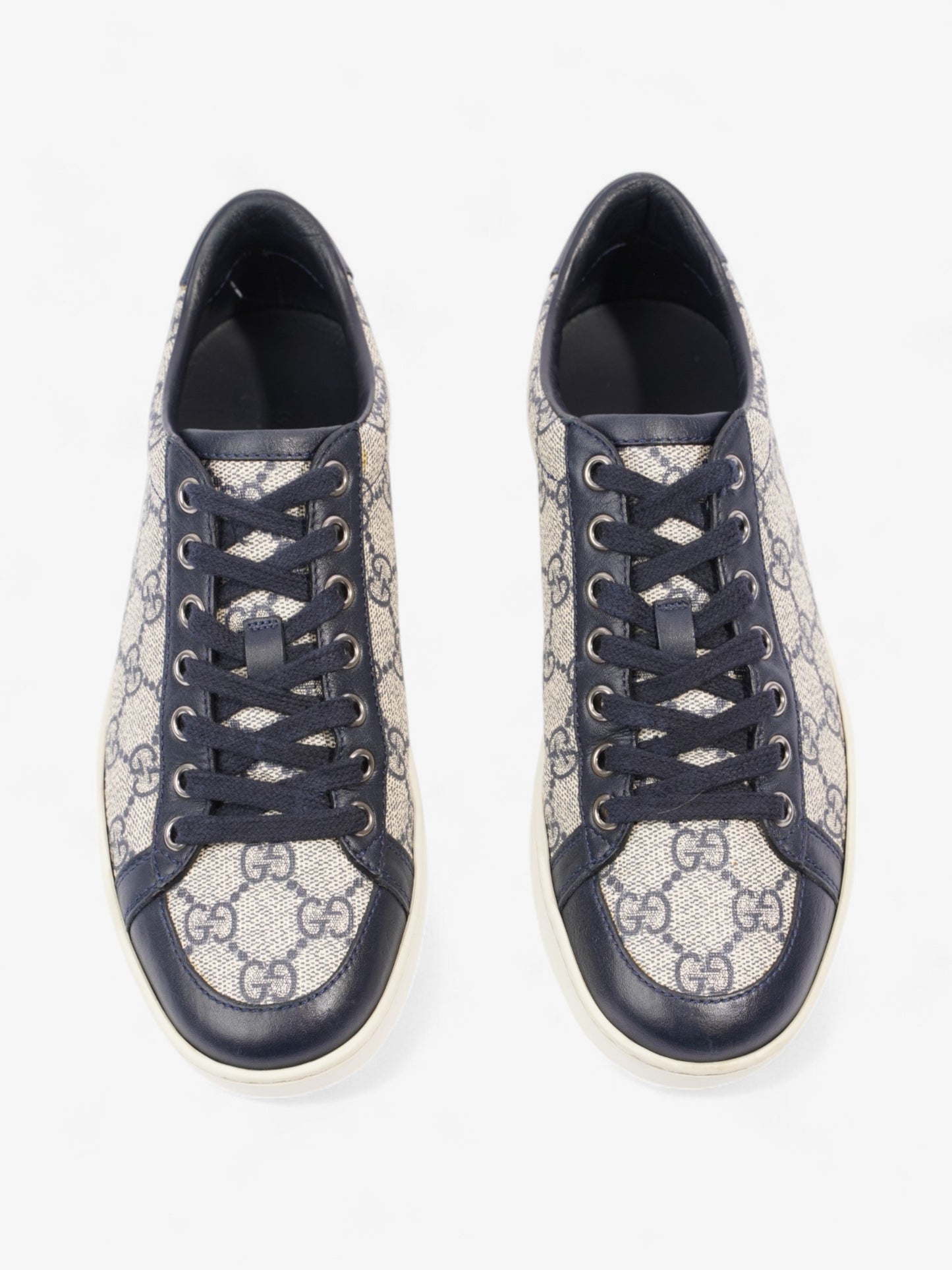 Gucci Brooklyn GG Supreme Sneakers Beige  / Navy Canvas EU 36 UK 3