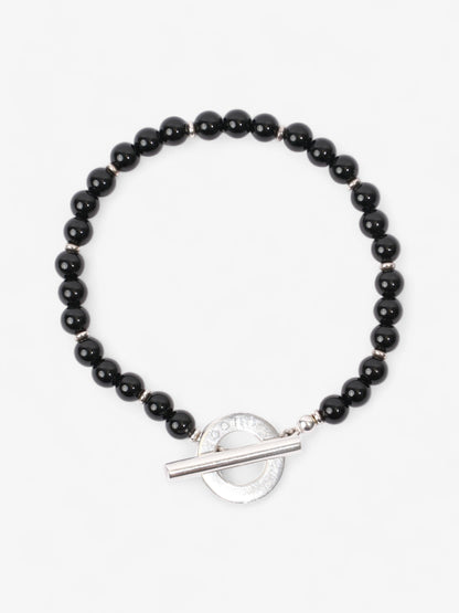 Gucci Beaded Bracelet Black / Silver Silver Sterling