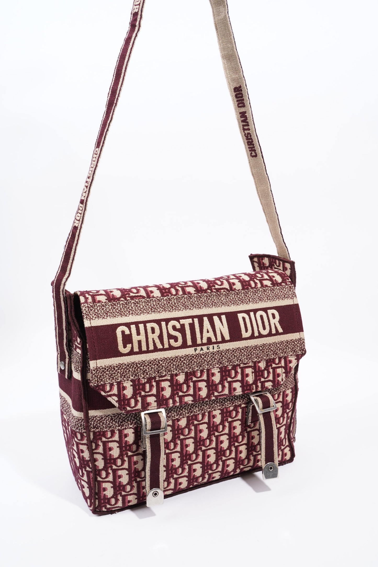 Christian Dior Diorcamp Messenger Burgundy Dior Oblique Canvas Medium