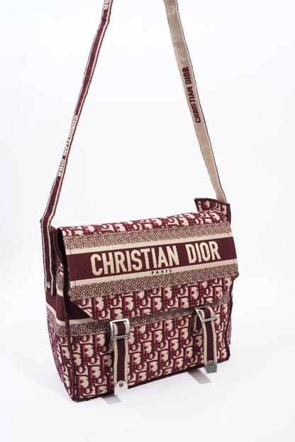 Christian Dior Diorcamp Messenger Burgundy Dior Oblique Canvas Medium