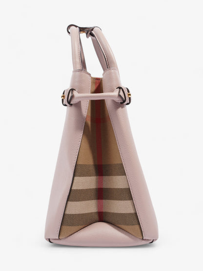 Burberry Banner Bag Pale Orchid / House Check Calfskin Leather Medium