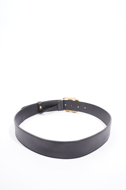 Gucci GG Marmont 2015 Re-Edition Wide Belt  Black Leather 85cm / 34"