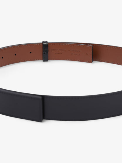 Burberry TB Reversible Belt Black / Brown / Gold Leather Medium - 121cm
