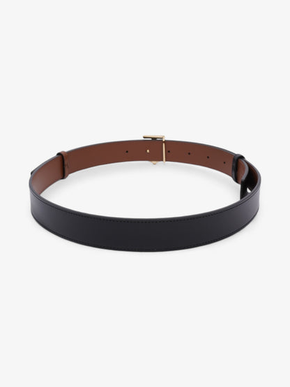 Burberry TB Reversible Belt Black / Brown / Gold Leather Medium - 121cm