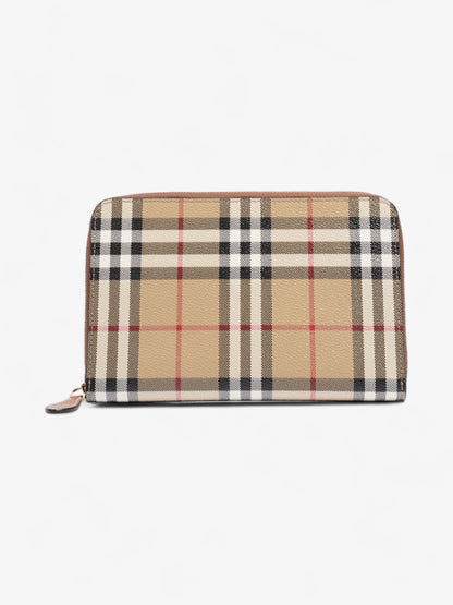 Burberry Travel Organiser Archive Beige Coated Canvas