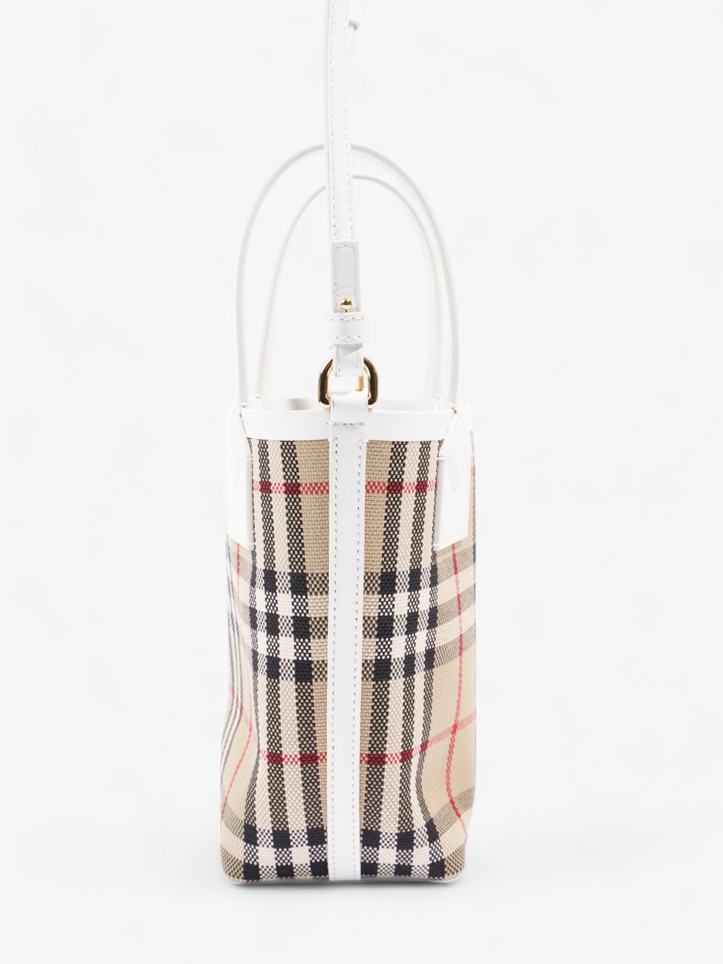 Burberry London Tote Archive Beige / White Cotton Mini