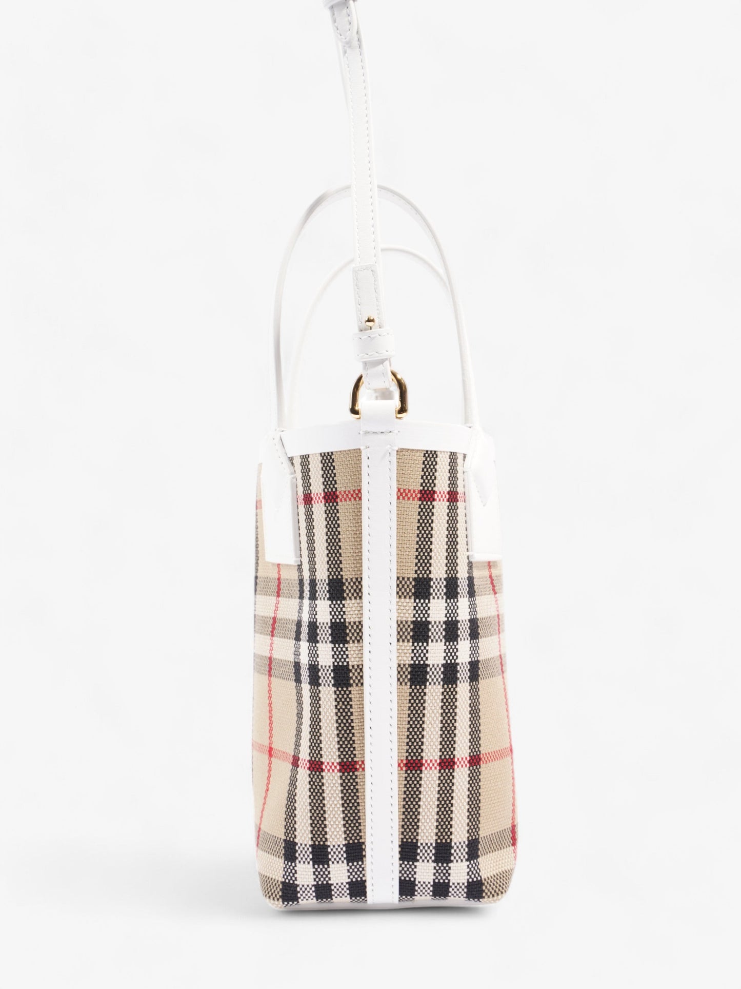 Burberry London Tote Archive Beige / White Cotton Mini