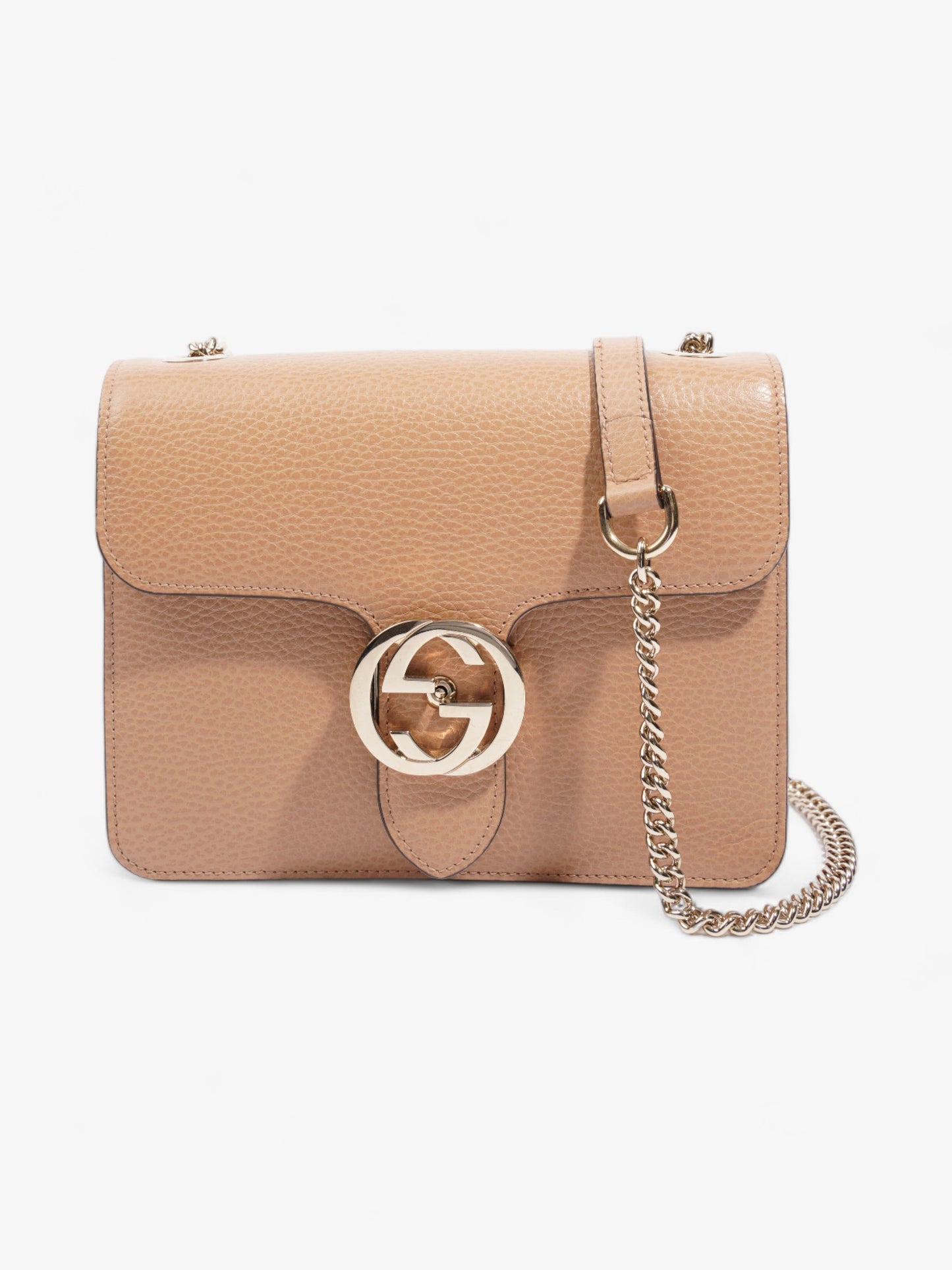 Gucci Dollar Interlocking GG Bag Beige Leather Small