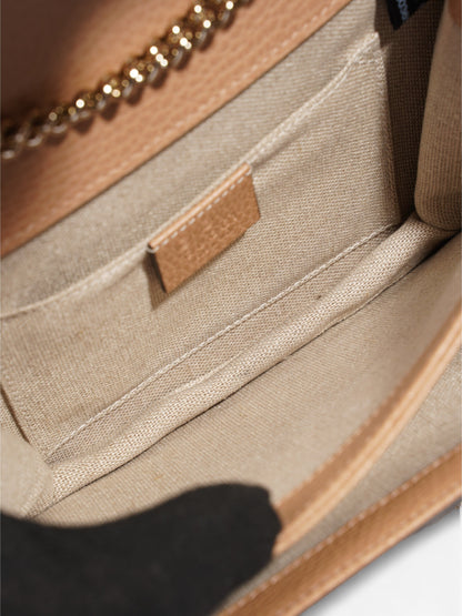 Gucci Dollar Interlocking GG Bag Beige Leather Small