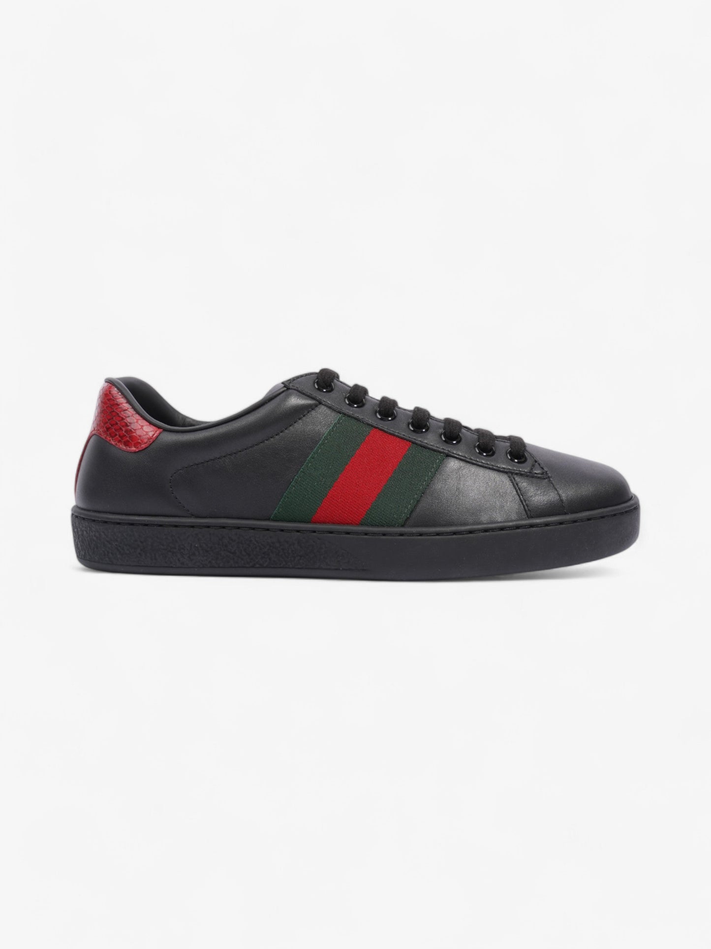 Gucci Ace Sneakers Black / Red / Green Leather EU 39.5 UK 5.5