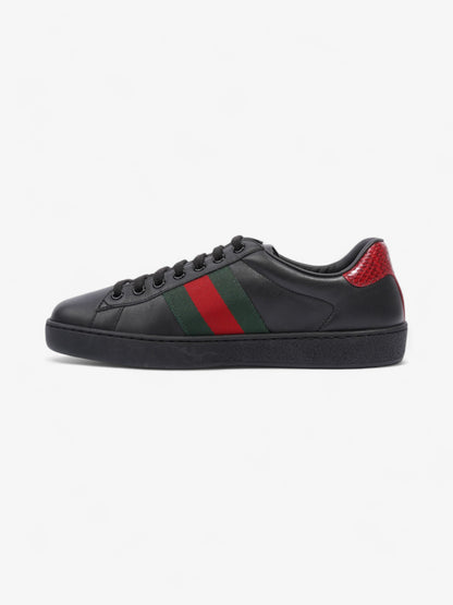 Gucci Ace Sneakers Black / Red / Green Leather EU 39.5 UK 5.5