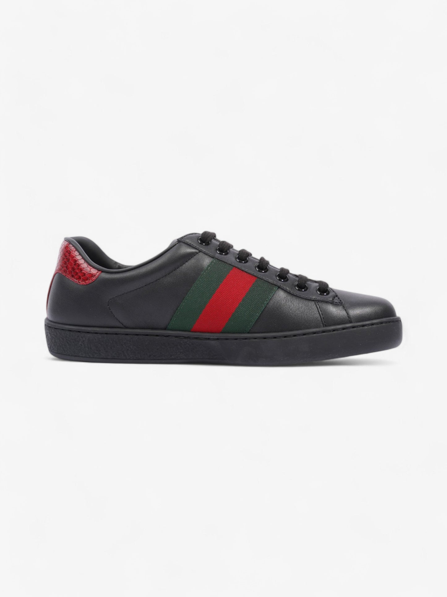 Gucci Ace Sneakers Black / Red / Green Leather EU 39.5 UK 5.5