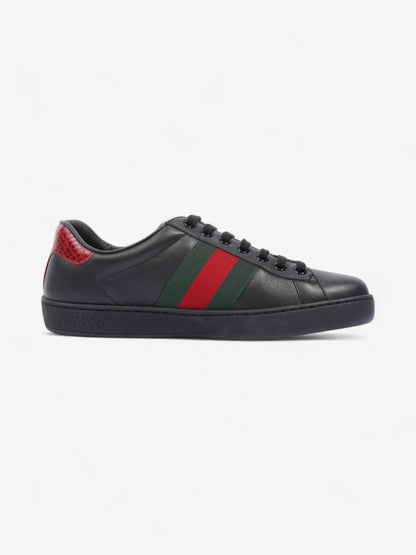 Gucci Ace Sneakers Black / Red / Green Leather EU 39.5 UK 5.5