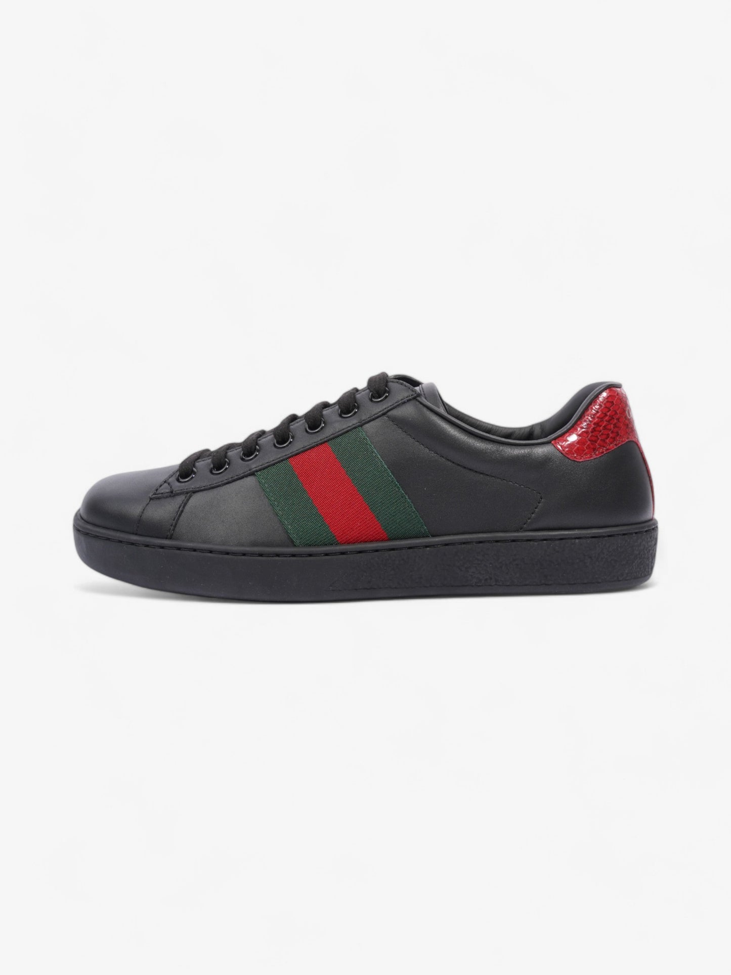 Gucci Ace Sneakers Black / Red / Green Leather EU 39.5 UK 5.5