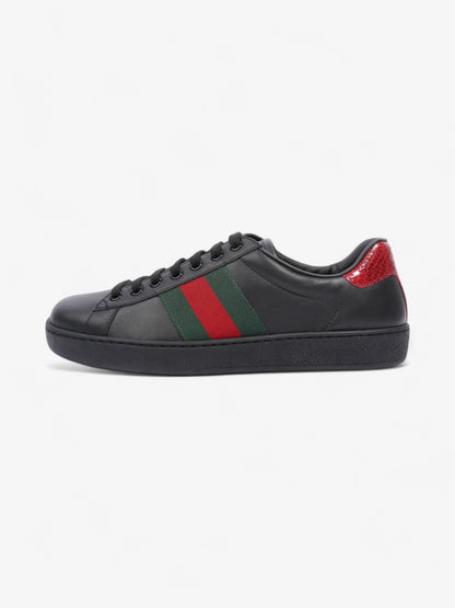 Gucci Ace Sneakers Black / Red / Green Leather EU 39.5 UK 5.5