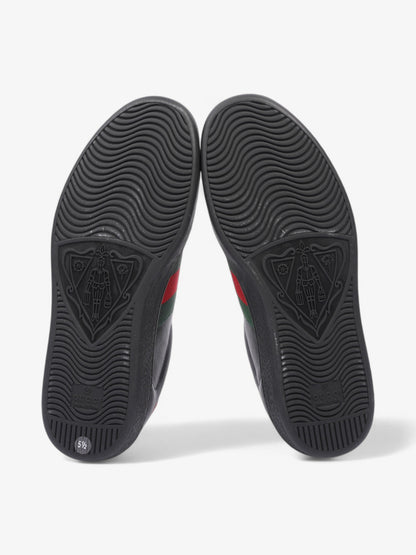 Gucci Ace Sneakers Black / Red / Green Leather EU 39.5 UK 5.5