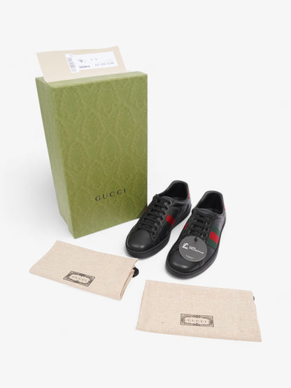 Gucci Ace Sneakers Black / Red / Green Leather EU 39.5 UK 5.5