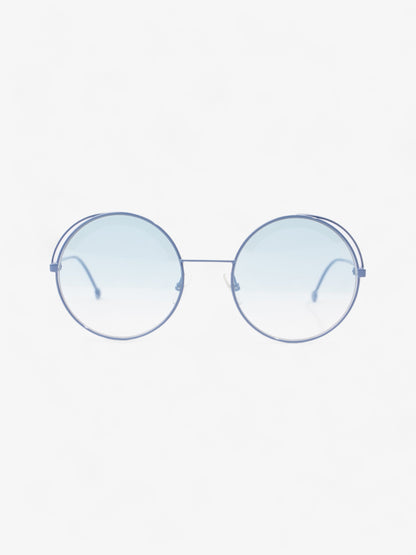 Fendi Round Sunglasses Blue Base Metal 135mm