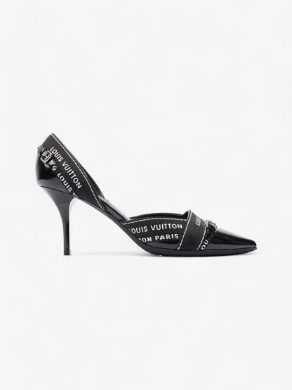 Louis Vuitton Ribbon Pumps 70 Black / White Patent Leather EU 38.5 UK 5.5
